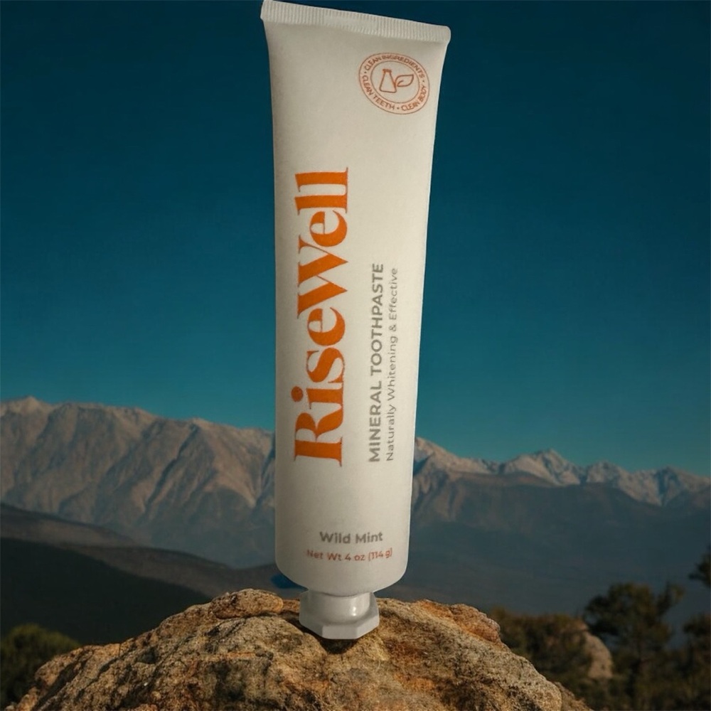 NEW IN BOX RiseWell Wild Mint 4.0 oz Vegan Mineral Toothpaste restores enamel!!